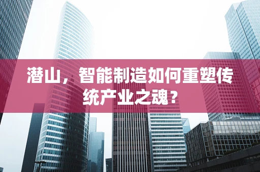 潜山，智能制造如何重塑传统产业之魂？