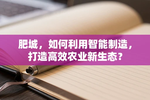 肥城，如何利用智能制造，打造高效农业新生态？