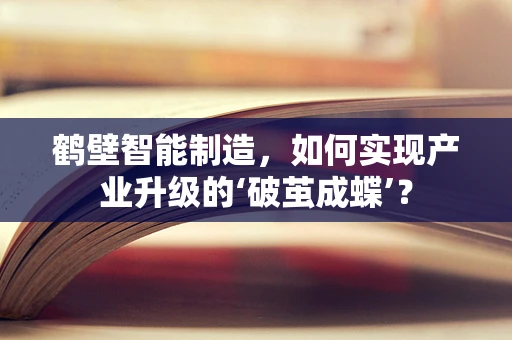 鹤壁智能制造，如何实现产业升级的‘破茧成蝶’？