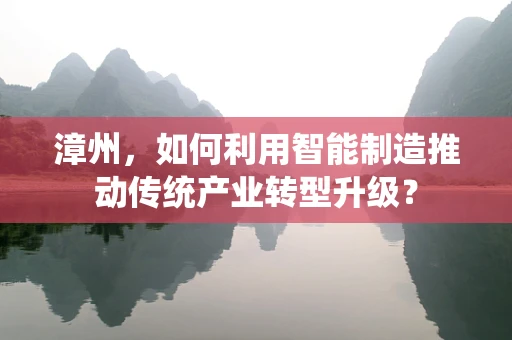 漳州，如何利用智能制造推动传统产业转型升级？