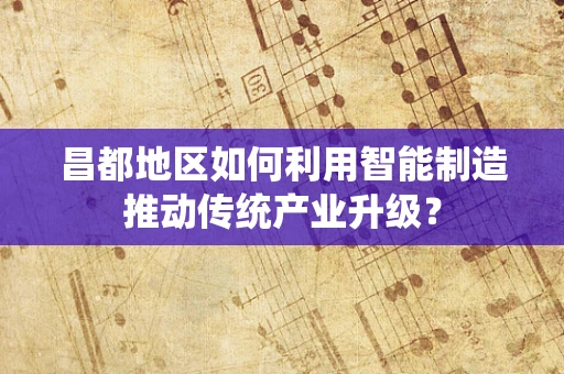 昌都地区如何利用智能制造推动传统产业升级？