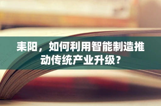 耒阳，如何利用智能制造推动传统产业升级？