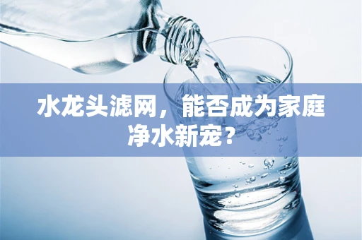 水龙头滤网，能否成为家庭净水新宠？