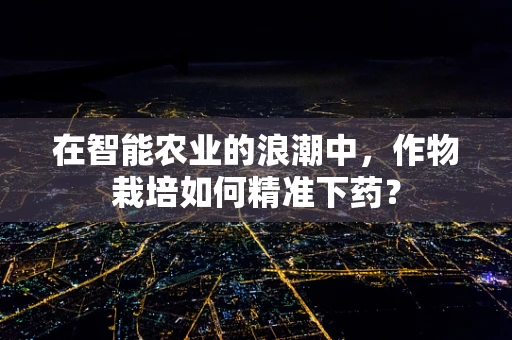 在智能农业的浪潮中，作物栽培如何精准下药？