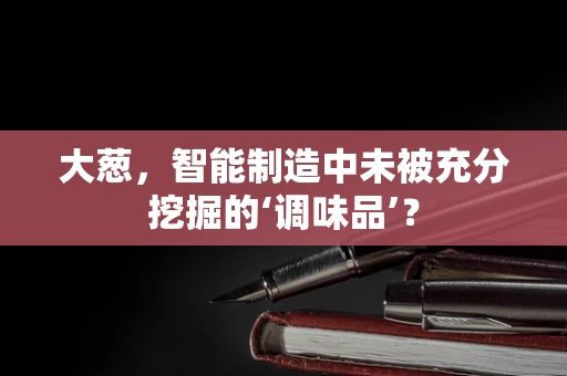 大葱，智能制造中未被充分挖掘的‘调味品’？