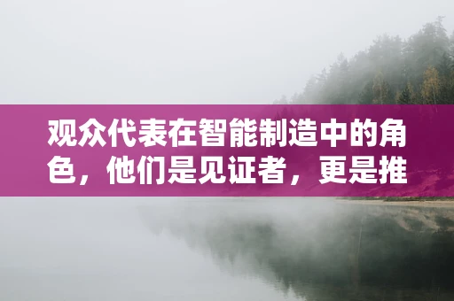 观众代表在智能制造中的角色，他们是见证者，更是推动者？