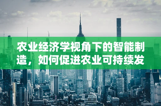 农业经济学视角下的智能制造，如何促进农业可持续发展？