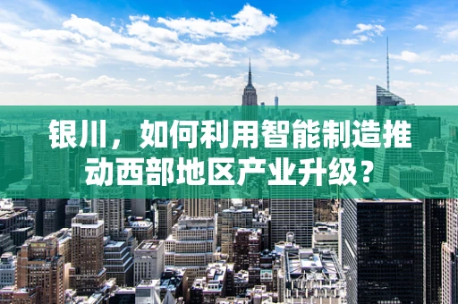 银川，如何利用智能制造推动西部地区产业升级？