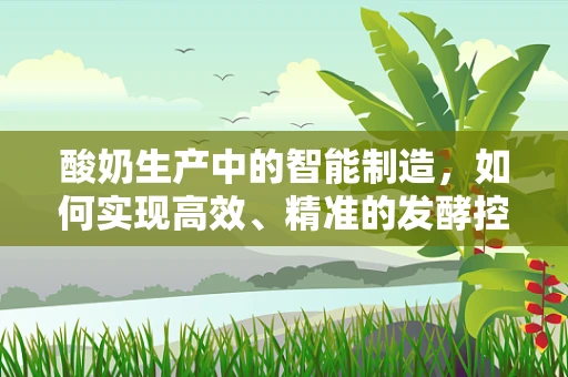 酸奶生产中的智能制造，如何实现高效、精准的发酵控制？
