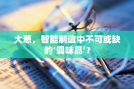 大葱，智能制造中不可或缺的‘调味品’？
