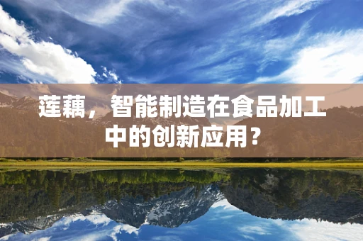 莲藕，智能制造在食品加工中的创新应用？