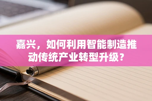 嘉兴，如何利用智能制造推动传统产业转型升级？