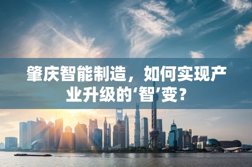 肇庆智能制造，如何实现产业升级的‘智’变？