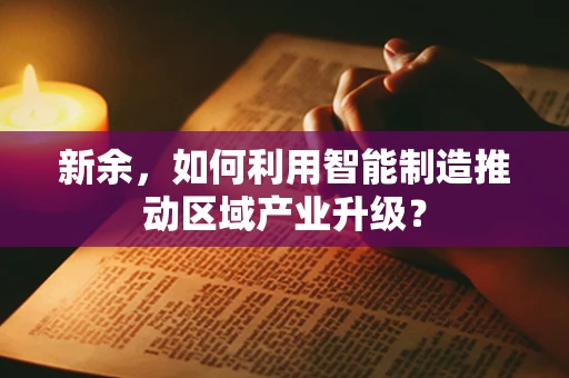 新余，如何利用智能制造推动区域产业升级？