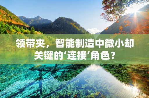 领带夹，智能制造中微小却关键的‘连接’角色？