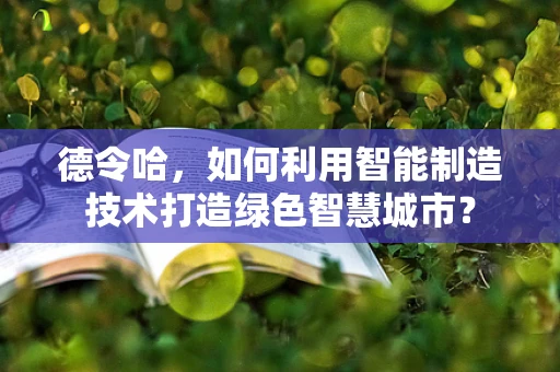 德令哈，如何利用智能制造技术打造绿色智慧城市？