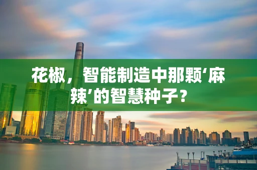 花椒，智能制造中那颗‘麻辣’的智慧种子？