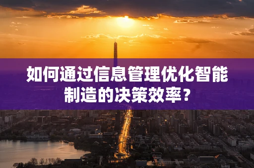 如何通过信息管理优化智能制造的决策效率？