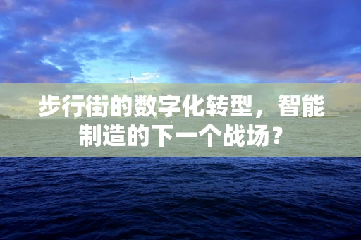 步行街的数字化转型，智能制造的下一个战场？