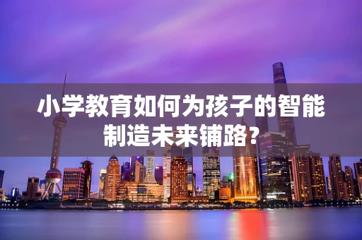 小学教育如何为孩子的智能制造未来铺路？