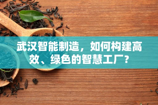 武汉智能制造，如何构建高效、绿色的智慧工厂？