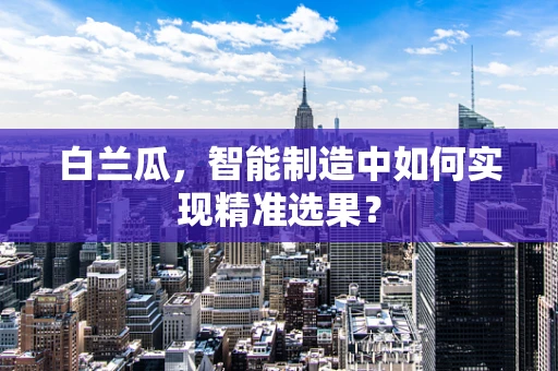 白兰瓜，智能制造中如何实现精准选果？