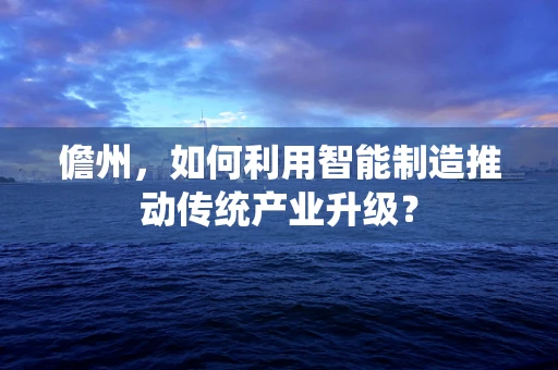儋州，如何利用智能制造推动传统产业升级？