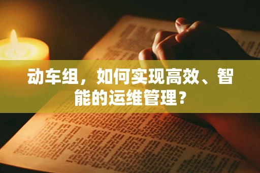 动车组，如何实现高效、智能的运维管理？
