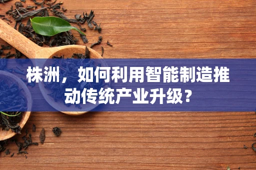 株洲，如何利用智能制造推动传统产业升级？