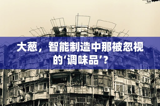 大葱，智能制造中那被忽视的‘调味品’？