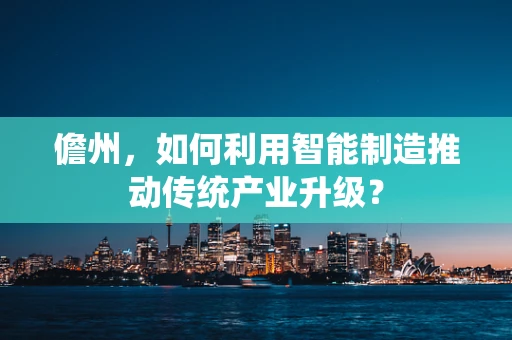 儋州，如何利用智能制造推动传统产业升级？