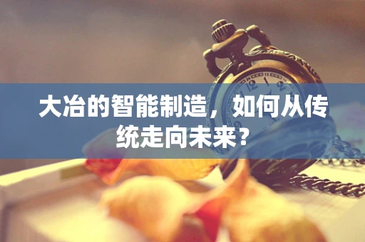 大冶的智能制造，如何从传统走向未来？