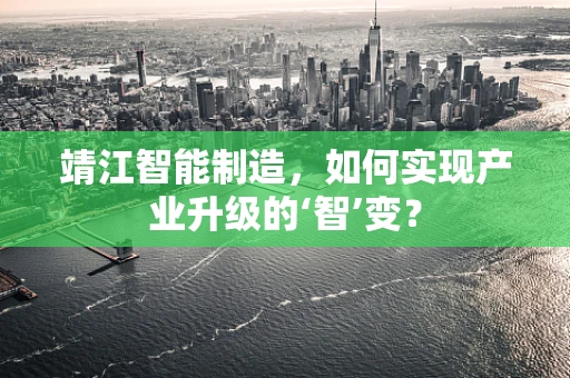 靖江智能制造，如何实现产业升级的‘智’变？