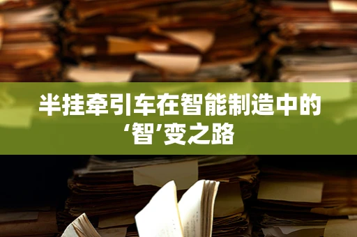 半挂牵引车在智能制造中的‘智’变之路
