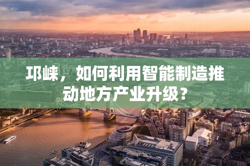 邛崃，如何利用智能制造推动地方产业升级？