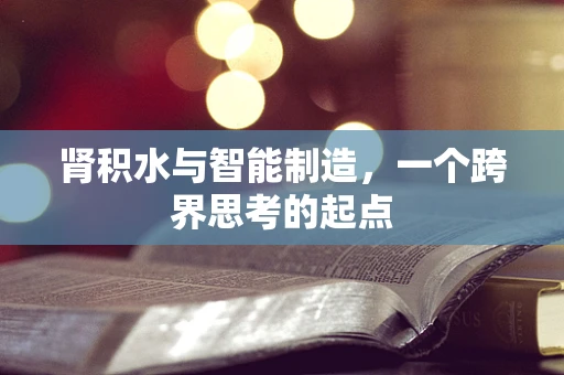 肾积水与智能制造，一个跨界思考的起点