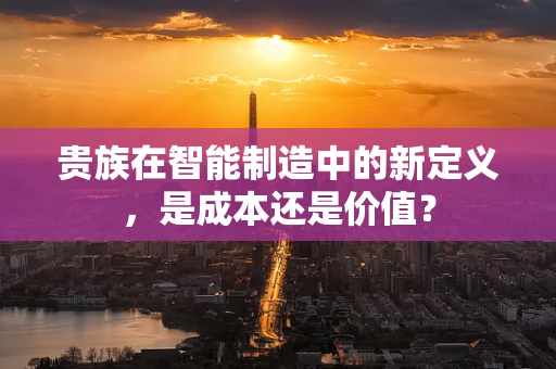 贵族在智能制造中的新定义，是成本还是价值？
