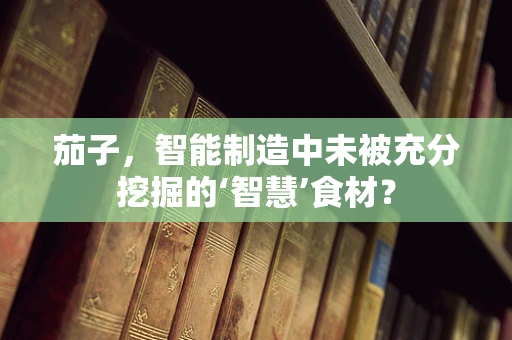 茄子，智能制造中未被充分挖掘的‘智慧’食材？
