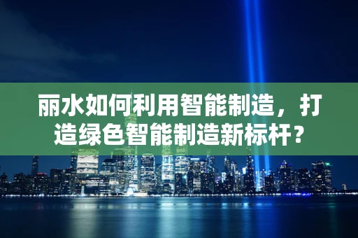 丽水如何利用智能制造，打造绿色智能制造新标杆？