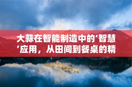 大蒜在智能制造中的‘智慧’应用，从田间到餐桌的精准管理