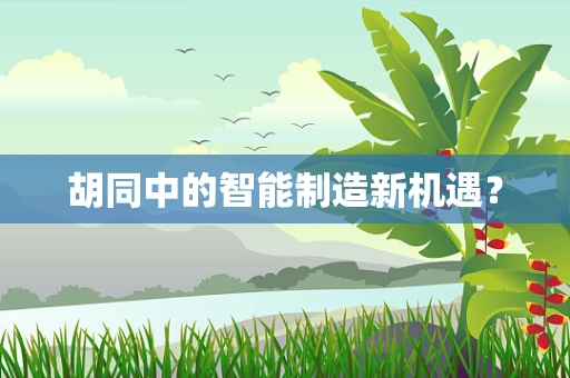 胡同中的智能制造新机遇？