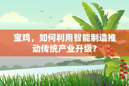 宝鸡，如何利用智能制造推动传统产业升级？