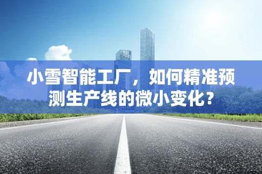 小雪智能工厂，如何精准预测生产线的微小变化？
