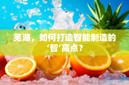 芜湖，如何打造智能制造的‘智’高点？