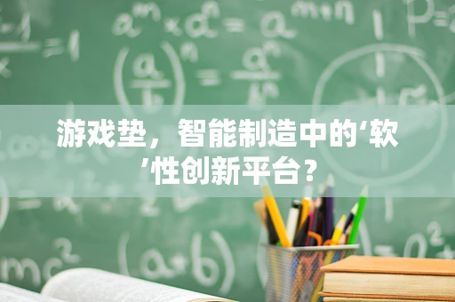 游戏垫，智能制造中的‘软’性创新平台？