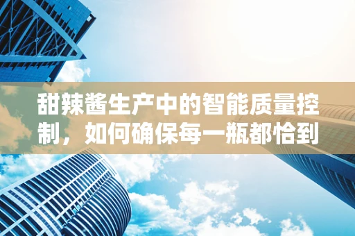 甜辣酱生产中的智能质量控制，如何确保每一瓶都恰到好处？