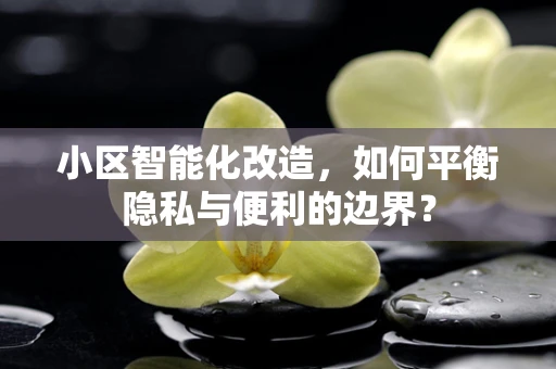 小区智能化改造，如何平衡隐私与便利的边界？