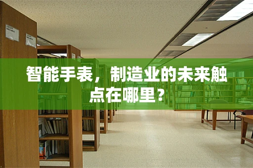 智能手表，制造业的未来触点在哪里？