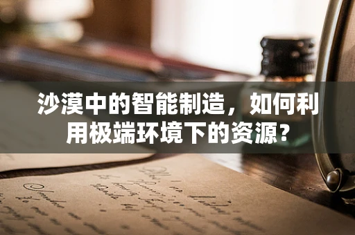沙漠中的智能制造，如何利用极端环境下的资源？