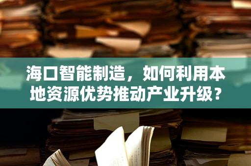 海口智能制造，如何利用本地资源优势推动产业升级？
